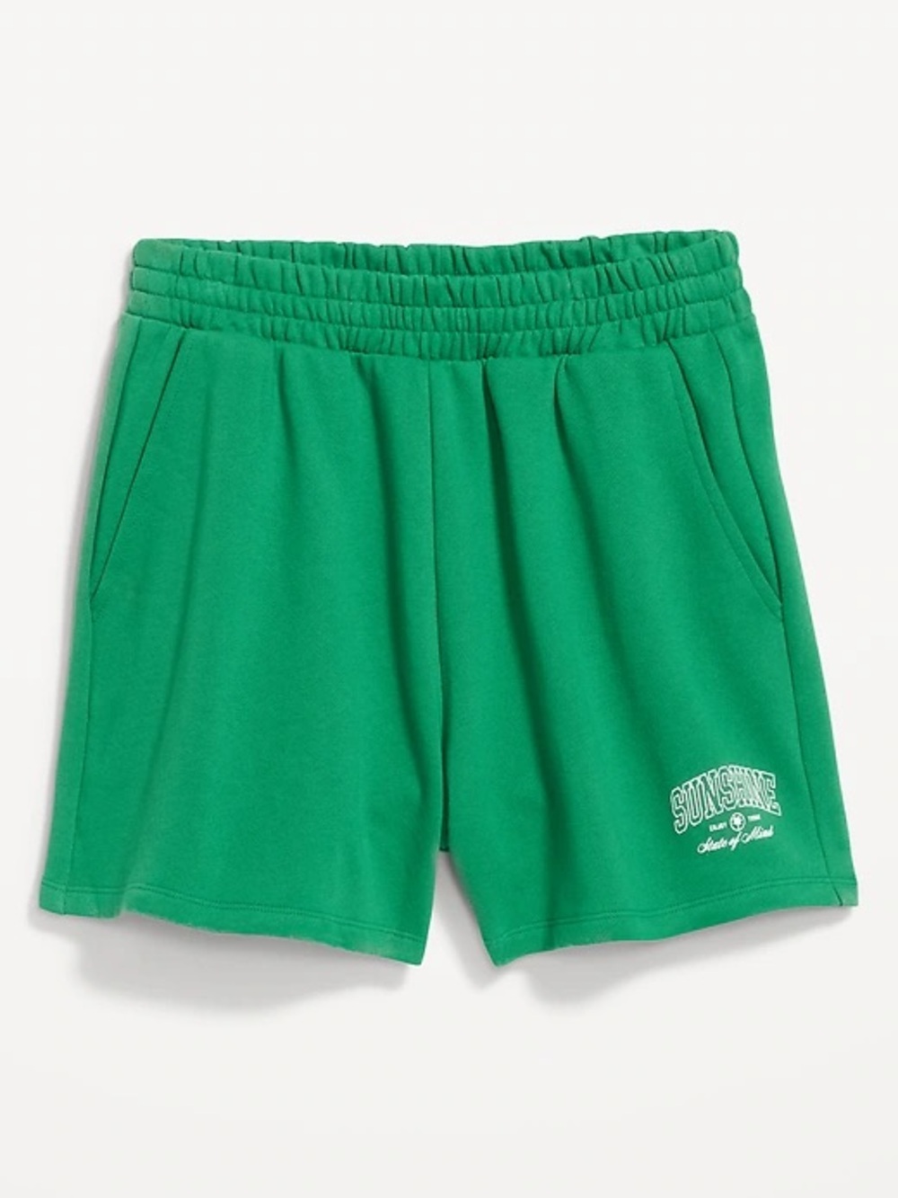 Old Navy Bright Green Extra High Waisted SoComfy Sweat Shorts